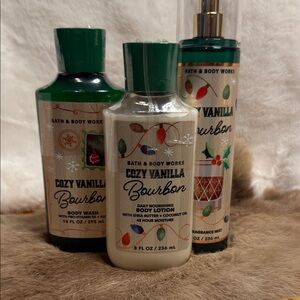 Bath & Body Works Cozy Vanilla Bourbon Trio